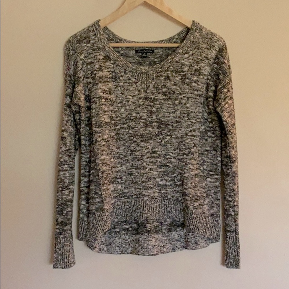 Marled black sweater